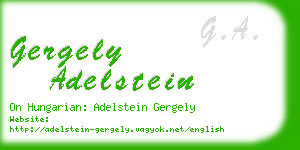 gergely adelstein business card